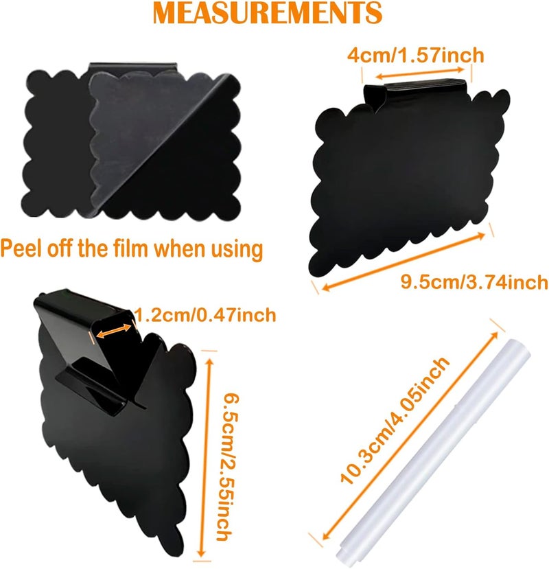 badigo 20 Reusable Basket Labels with Clip-On Design, Perfect for Kitchen and Closet Organization, Includes 2 White Chalk Markers - Image 2